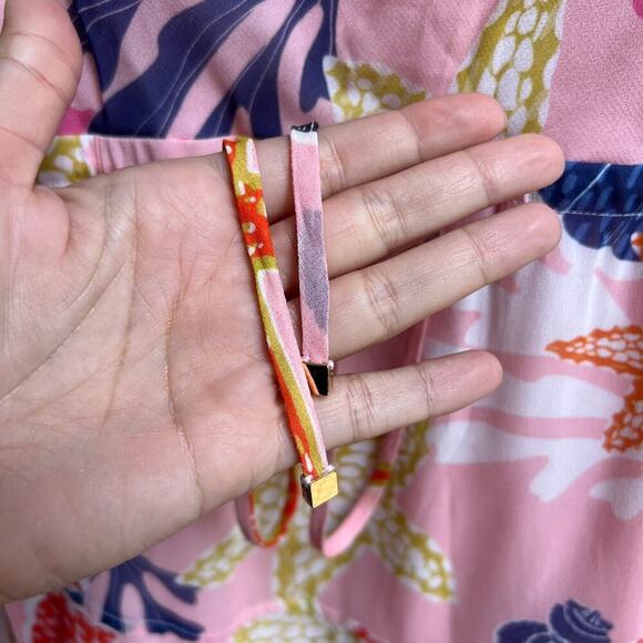 Milly Eva Pink Seashell Cowl Neck Mini Dress Size 2 - Picture 4 of 7